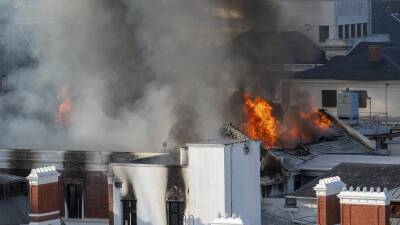 Fire hits South Africa's Parliament Building in Cape Town