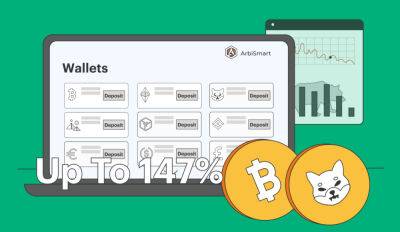 The ArbiSmart Wallet Pays interest just to HODL your Bitcoin, Dogecoin and Shiba Inu