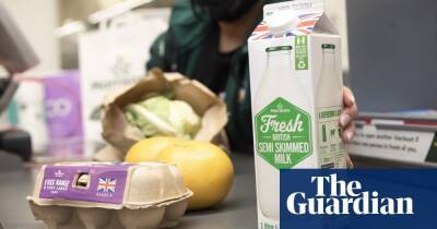 Grocery prices in UK rise at fastest rate in eight years, data shows