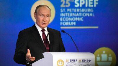 Putin attacks 'reckless and insane' Western sanctions and denies Russia stoking inflation