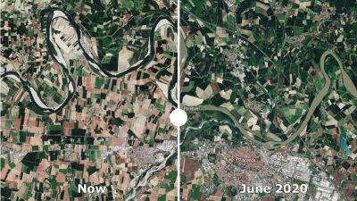Italy drought: Compare satellite images to see how Po River has changed in two years