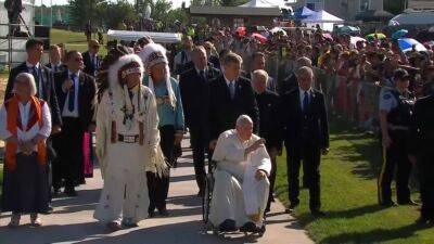 Pope prays for healing after 'terrible effects of colonisation' on Canada visit