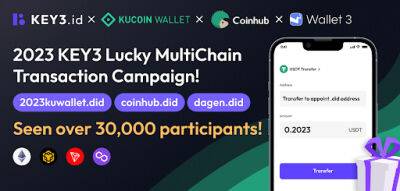 KEY3.id Supports Multi-Chain Transaction, Partnership with KuCoin Wallet, CoinHub Wallet and Wallet3 to Launch 2023 Lucky Transaction Campaign with Over 30,000 Participants on Social