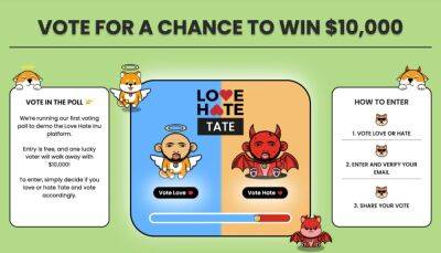 Shiba Inu Rival Love Hate Inu Raises $4.4 Million – Launches Viral Love-Hate Andrew Tate $10,000 Voting Competition