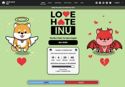 Next Floki, Love Hate Inu Raises $6.8 Million – Invest in Trusted Projects, Avoid Big Eyes Warns Dawkins