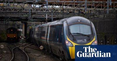 Rail services in parts of England grind to halt in first of three train strikes this week