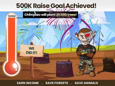 Chimpzee Presale Racks Up Funds, 500K Goal Achieved to Plant 20,000 Trees