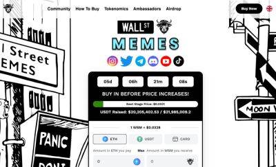 Crypto Whale Invests $1 Million in Wall Street Memes Presale, $20 Million Milestone Hit – $WSM the Next Meme Coin to Explode?