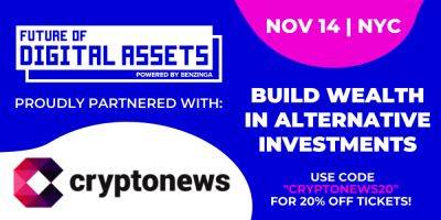 Build Wealth In Alternative Investments: Join Morgan Creek, Grayscale, Vodafone, Bitget And More at Benzinga’s Future of Digital Assets Conference Nov. 14 in New York City