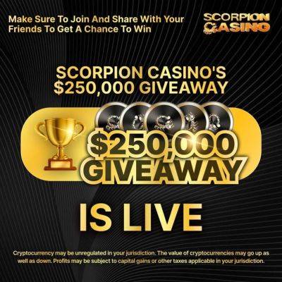 $250,000 Scorpion Casino (SCORP) Giveaway Attracts Investors To An Already Wildly Successful Presale